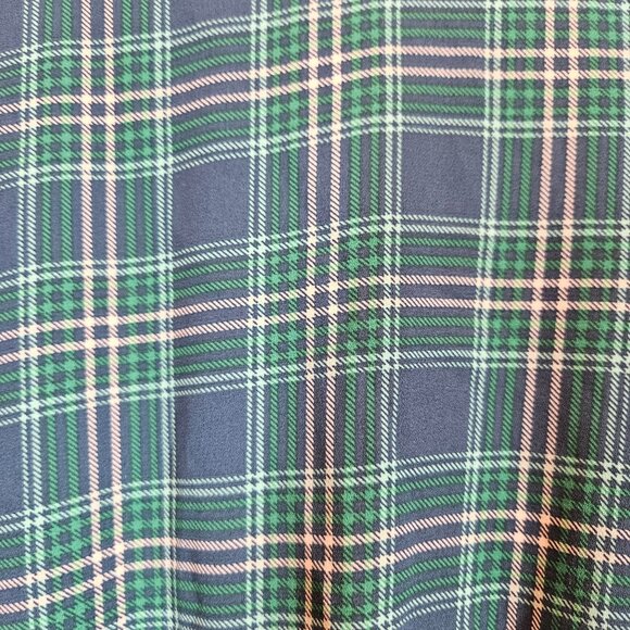 Torrid Womens 2X Plaid Ruffled Button Front Blouse Top Blue Green peplum office - Picture 7 of 11